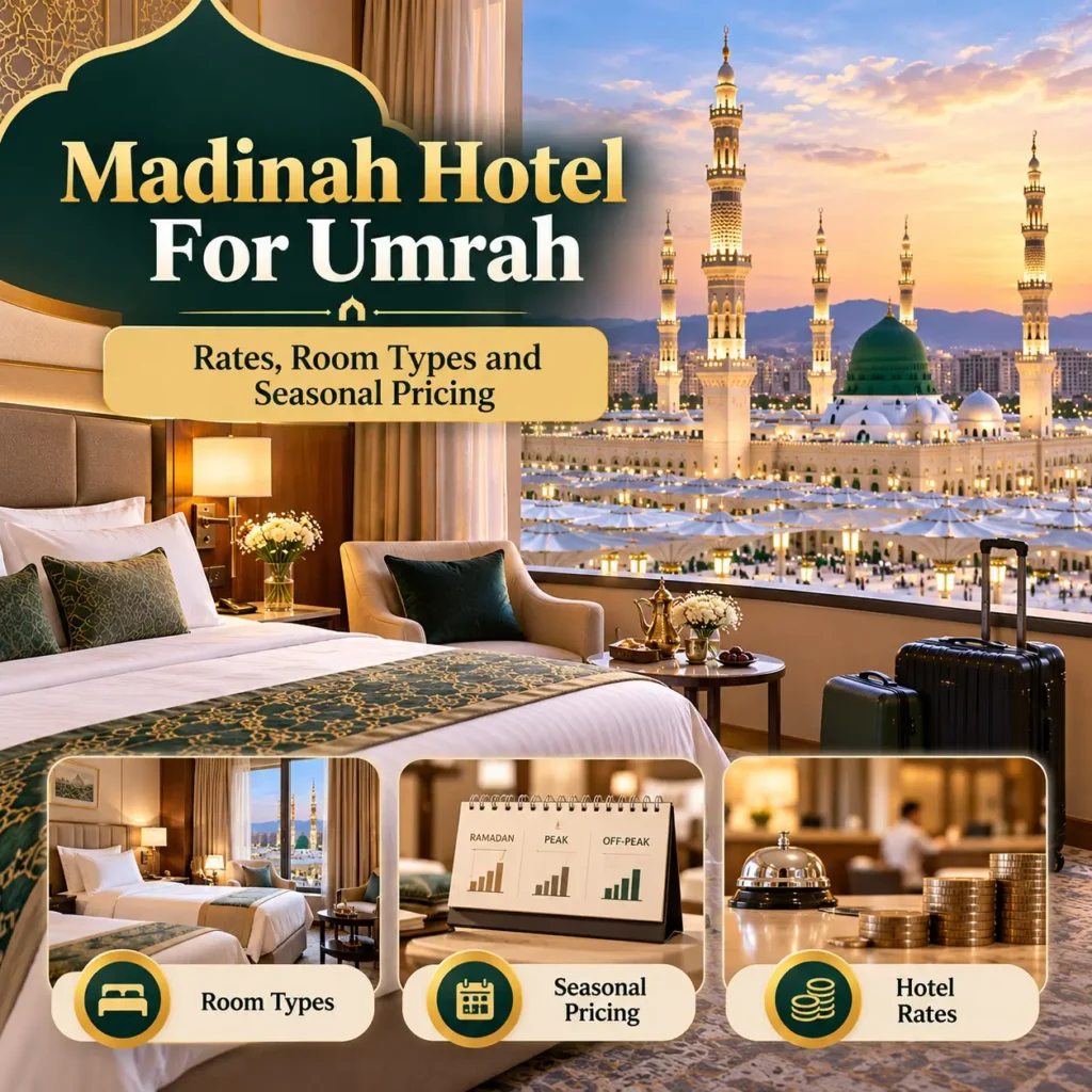 Madinah Hotel For Umrah- Rates, Room Types and Seasonal Pricing